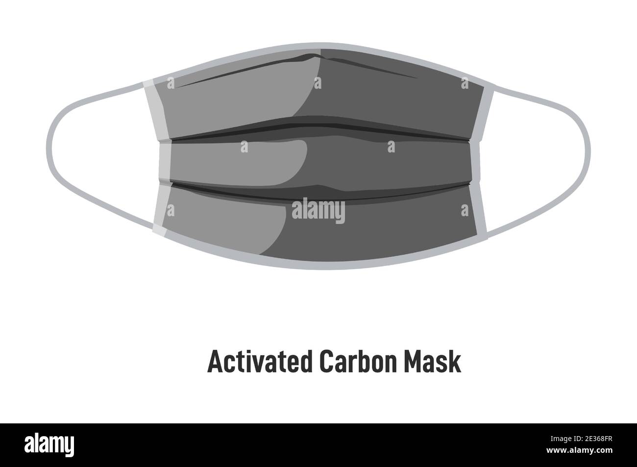 Masque à charbon actif, revêtement du visage pendant le covid Illustration de Vecteur