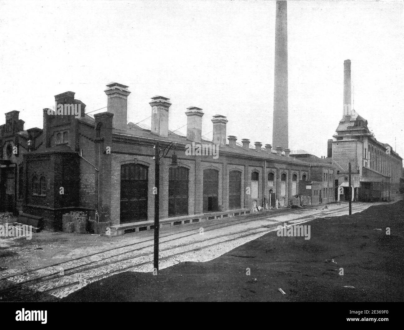Magdeburg Schalthaus (früheres Werk). Banque D'Images