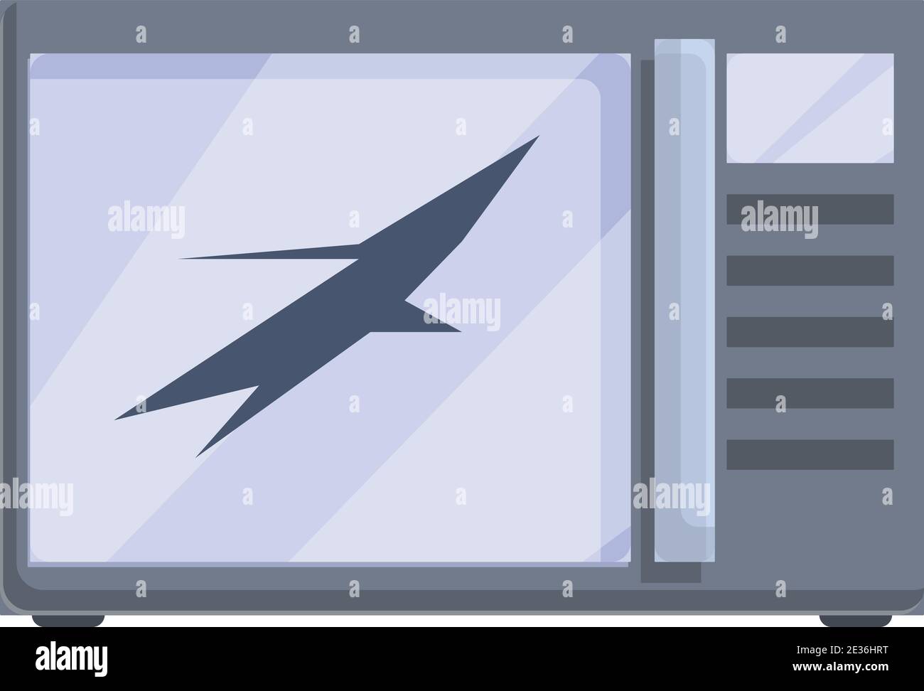 Icône micro-ondes cassée. Dessin animé de l'icône de vecteur micro-ondes cassé pour la conception de Web isolée sur fond blanc Illustration de Vecteur