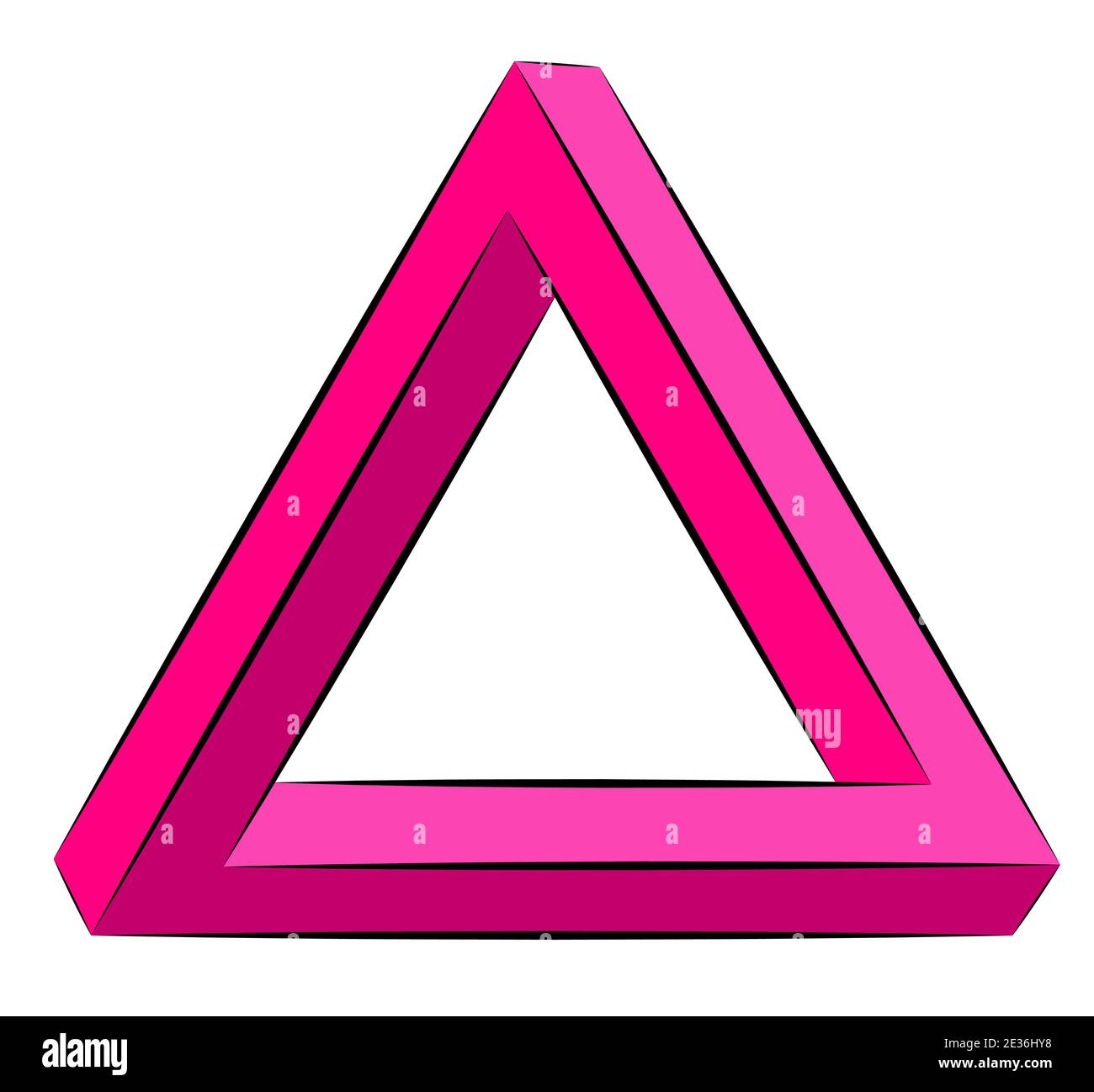 Illustration vectorielle du triangle Penrose eps10 isolée sur fond blanc. Illustration de Vecteur