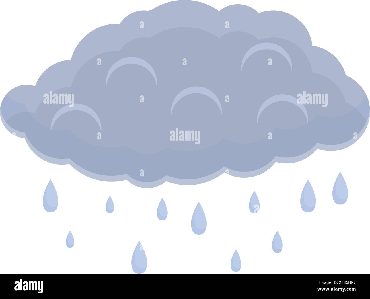 Icône de nuage de gouttes de pluie. Dessin animé de gouttes de pluie nuage  icône de vecteur pour la conception de Web isolée sur fond blanc Image  Vectorielle Stock - Alamy