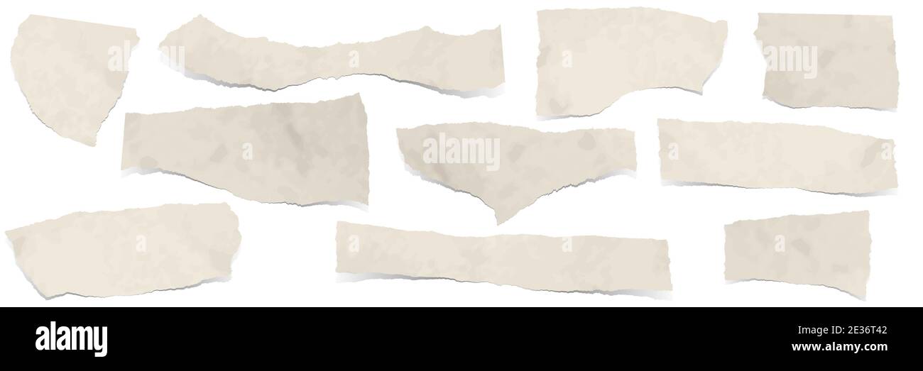 collection de morceaux de papier de couleur sale avec ombres Illustration de Vecteur