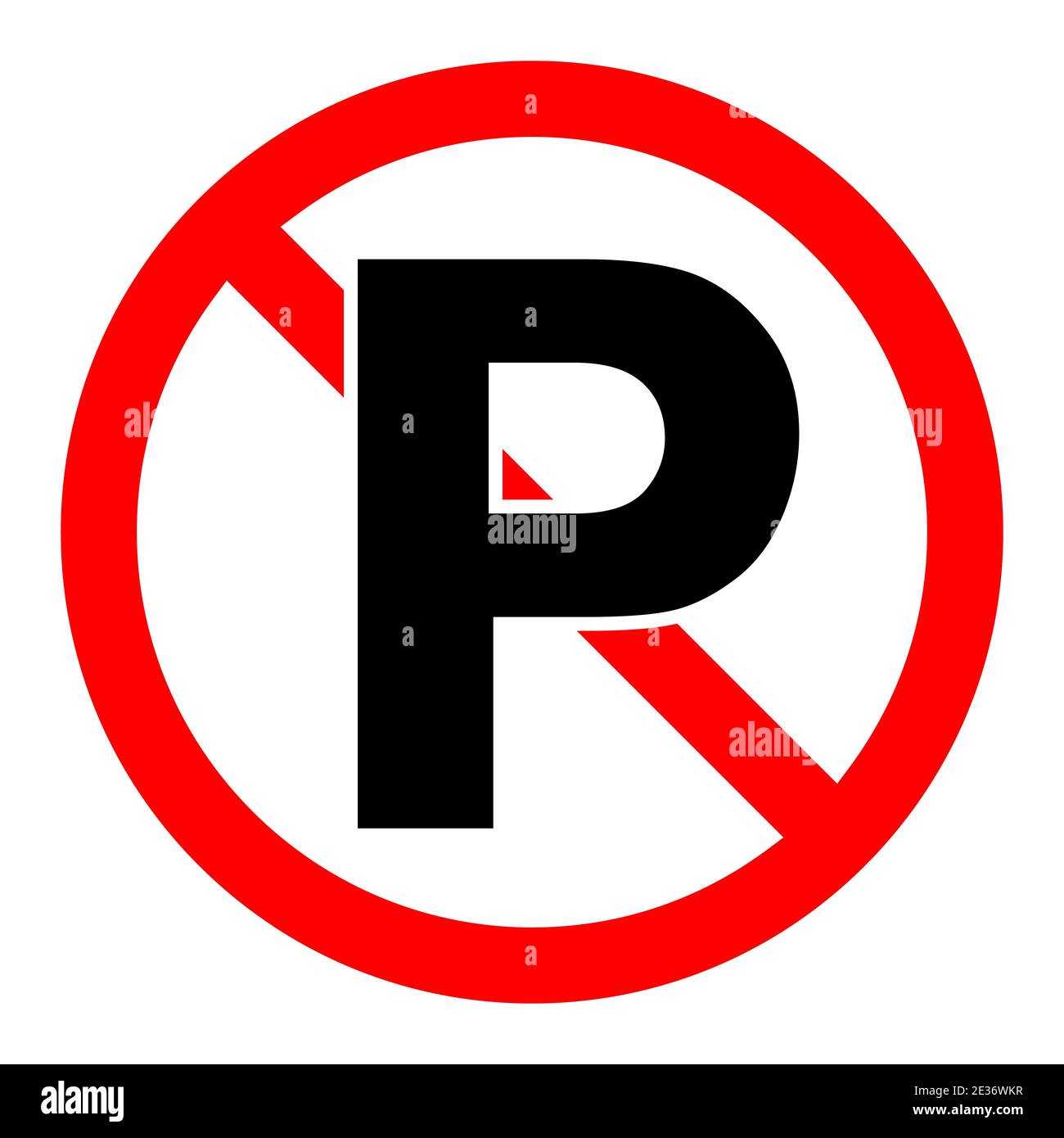 Pas de panneau de stationnement. Il est interdit de se garer. Interdiction de stationnement. Panneau rond rouge STOP ou Ban avec icône de stationnement. Illustration vectorielle. Illustration de Vecteur