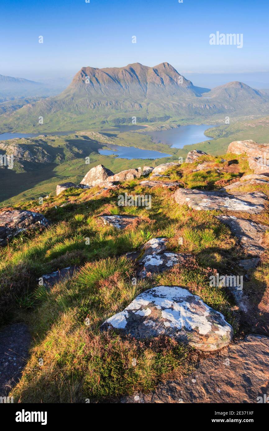 Vue sur cUL Mor, Sutherland, Écosse, Grande-Bretagne Banque D'Images