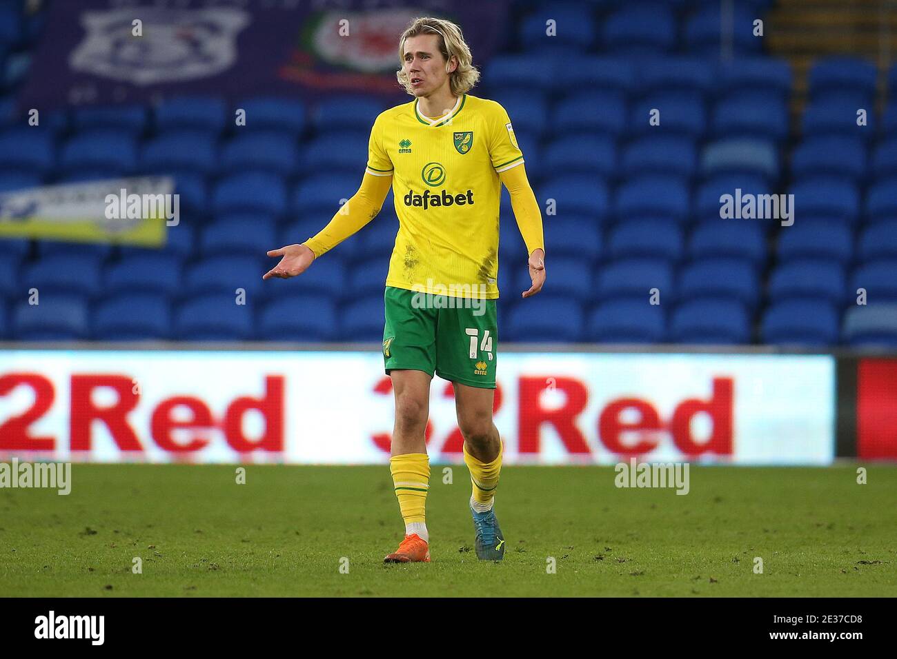 Cardiff, Royaume-Uni. 16 janvier 2021. Todd Cantwell de Norwich pendant le match du championnat Sky Bet au stade de Cardiff City, Cardiff photo de Paul Chesterton/Focus Images/Sipa USA 16/01/2021 crédit: SIPA USA/Alay Live News Banque D'Images