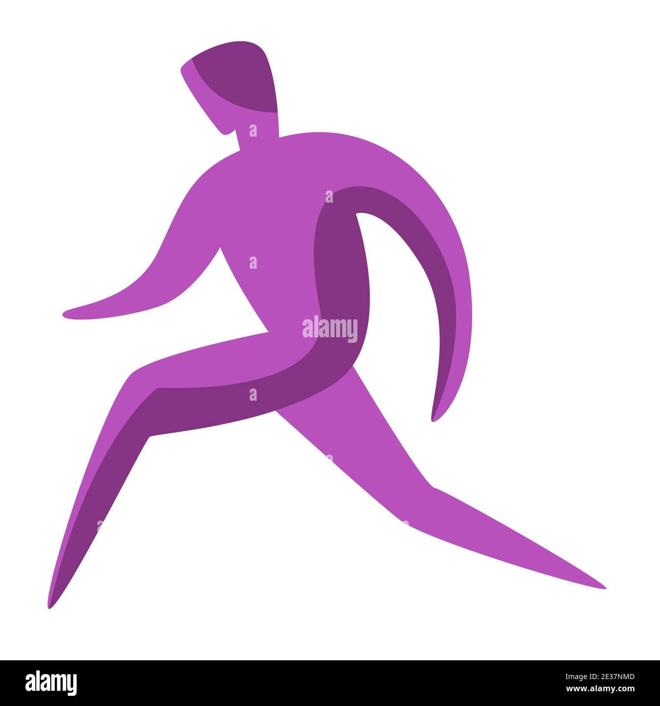 Illustration de la silhouette d'homme de course. Illustration de Vecteur