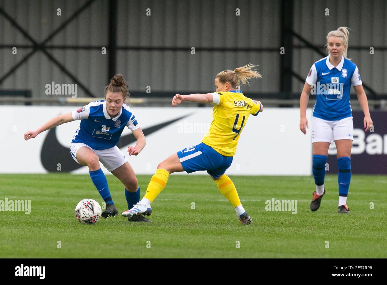 Solihull, West Midlands, Royaume-Uni. 17 janvier 2021. WSL: BCFC v Brighton et Hove Albion. Bluess' Women nouvelle signature Emily Murphy fait ses débuts aujourd'hui contre Brighton et Hove Albion crédit: Peter Lopeman/Alay Live News Banque D'Images