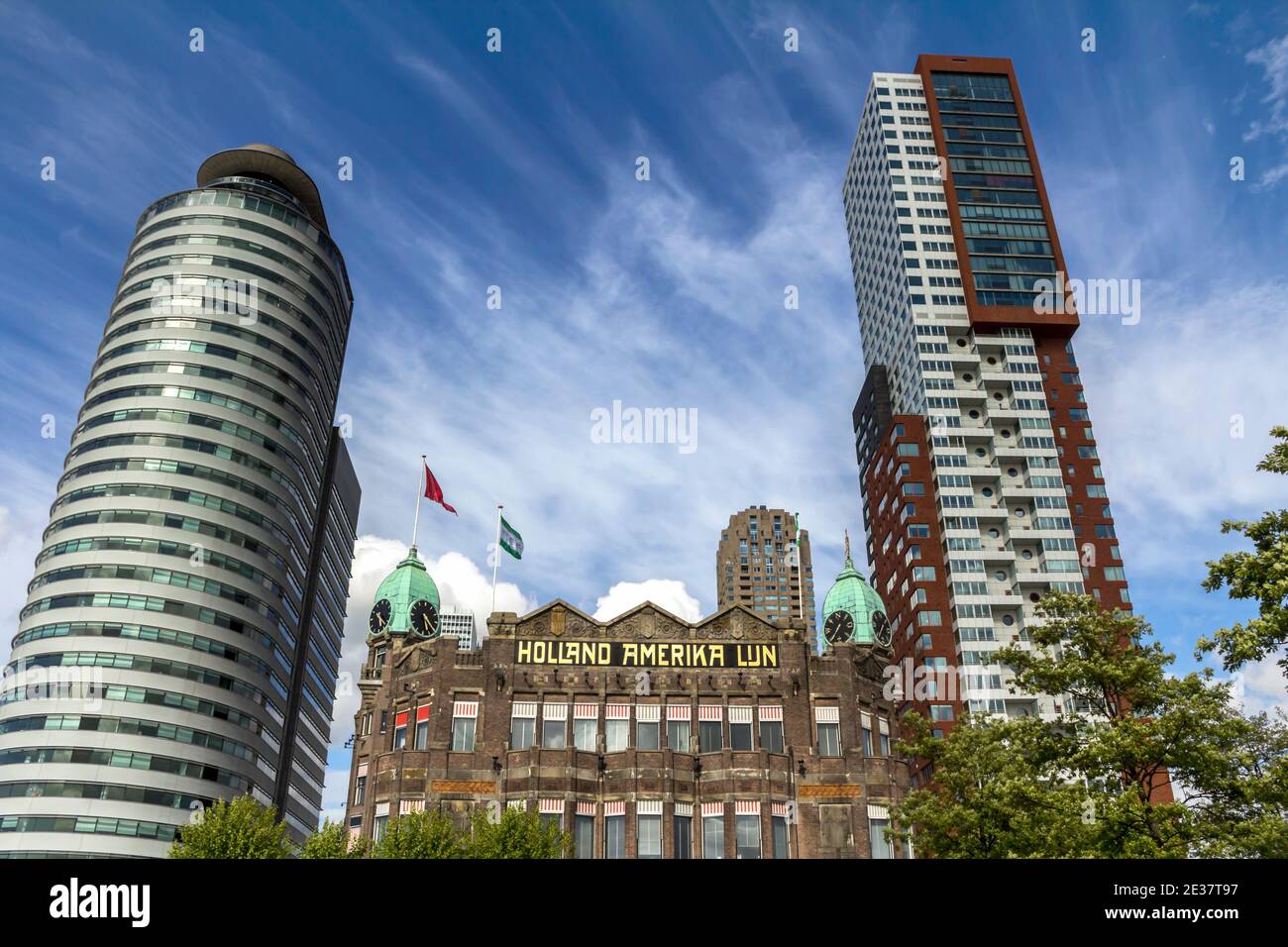 ROTTERDAM, PAYS-BAS : l'hôtel New York était autrefois le bureau de la compagnie maritime Holland Amerika Lijn (HAL) Banque D'Images