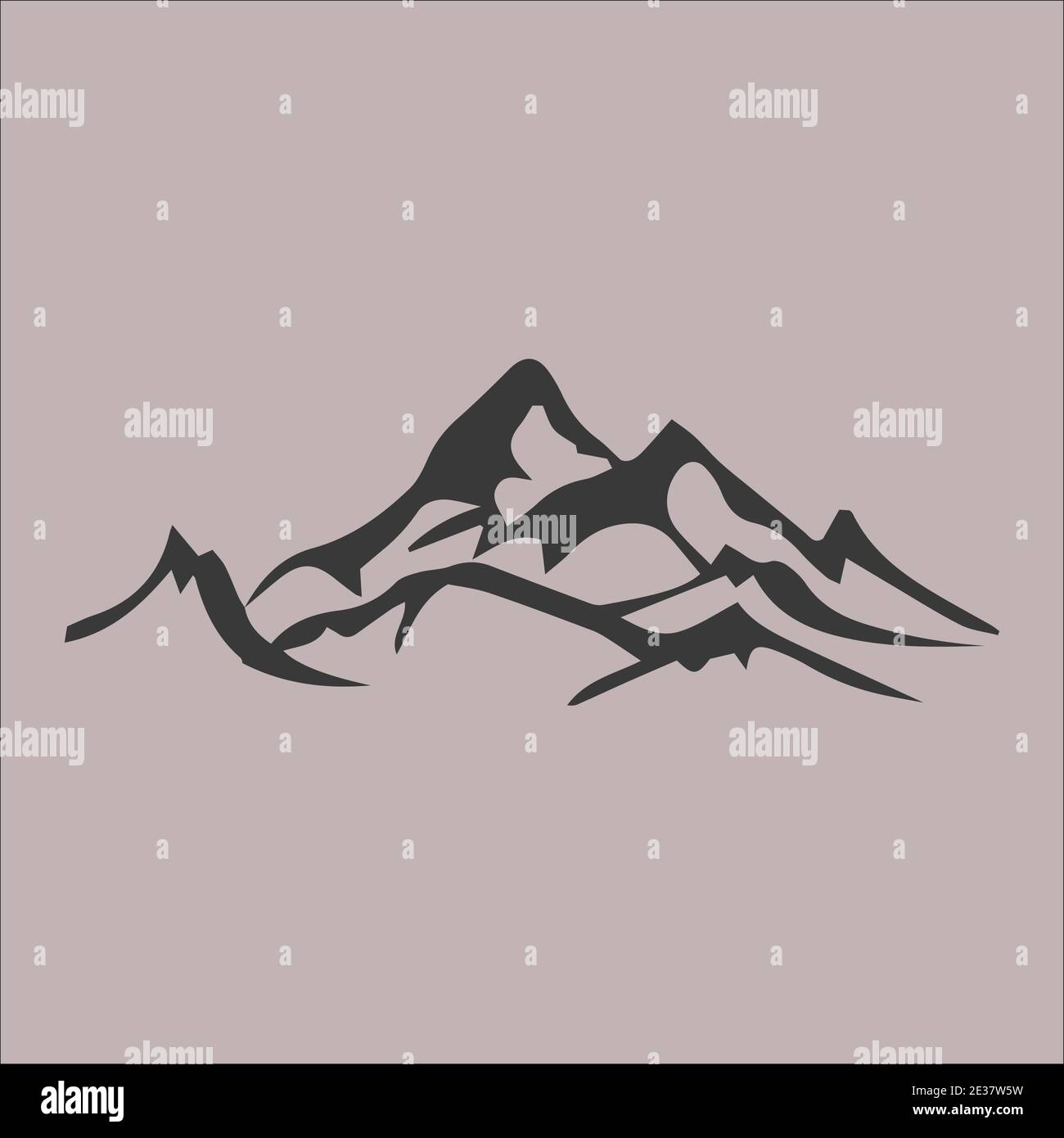 Vecteur d'icône de logo de montagne abstrait Illustration de Vecteur
