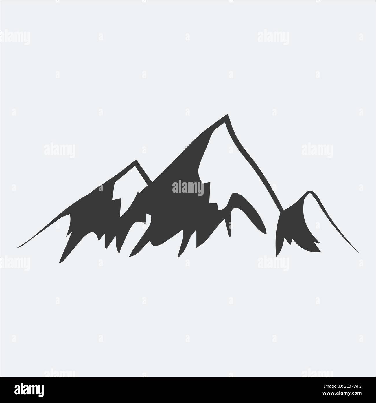 Vecteur d'icône de logo de montagne abstrait Illustration de Vecteur