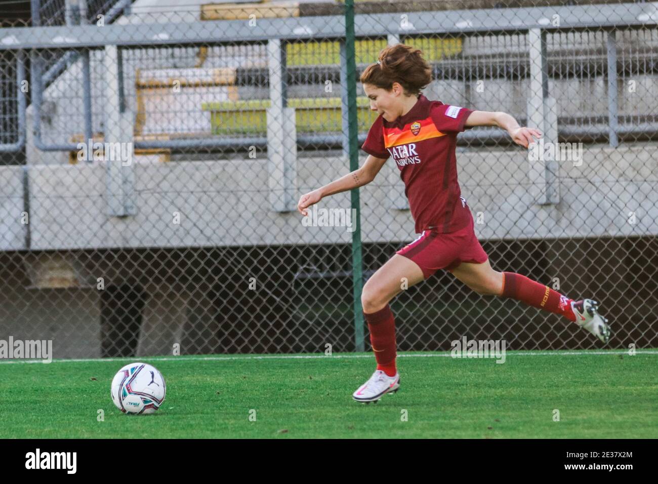 Rome, Italie. 17 janvier 2021. Rome, Italie, Tre Fontane Stadium, 17 janvier 2021, Manuela GIUGLIANO ( AS ROMA ) pendant AS Roma vs Napoli femminile - Italian football série A Women Match Credit: Simona Scarano/LPS/ZUMA Wire/Alay Live News Banque D'Images