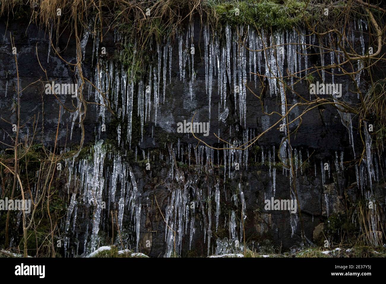 Middleton à Teesdale, comté de Durham, Royaume-Uni. Jeudi 7 janvier 2021: Le Royaume-Uni a vu les températures chuter à environ -10 la nuit dernière, ce qui en fait le plus froid Banque D'Images