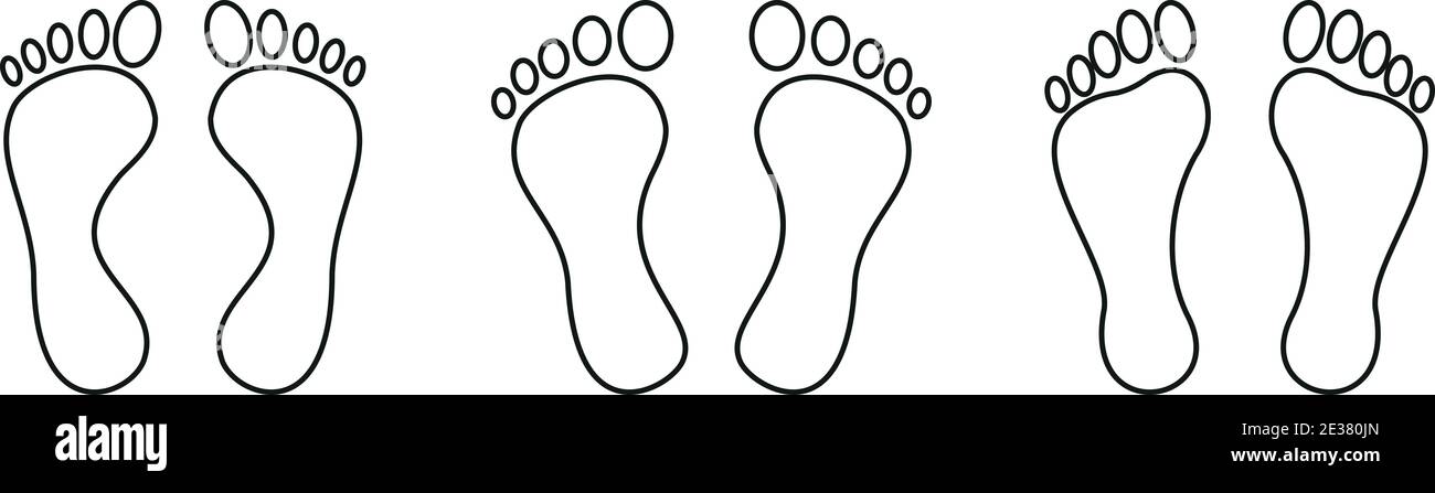 Pieds, soins des pieds, massage des pieds, collection, logo Illustration de Vecteur
