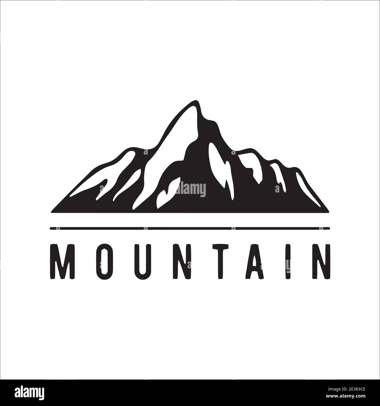 Logo de montagne vecteur Illustration de Vecteur