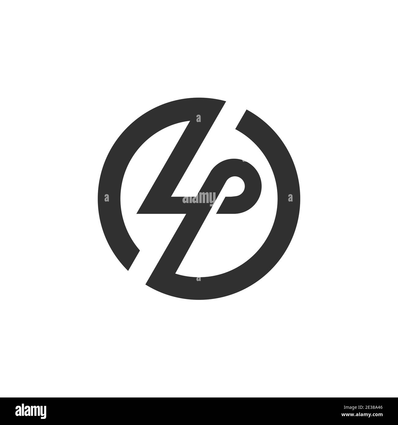 Logo initial lettre lp avec modèle de vecteur typographique professionnel moderne et créatif. Design créatif abstrait lettre pl logo. Illustration de Vecteur