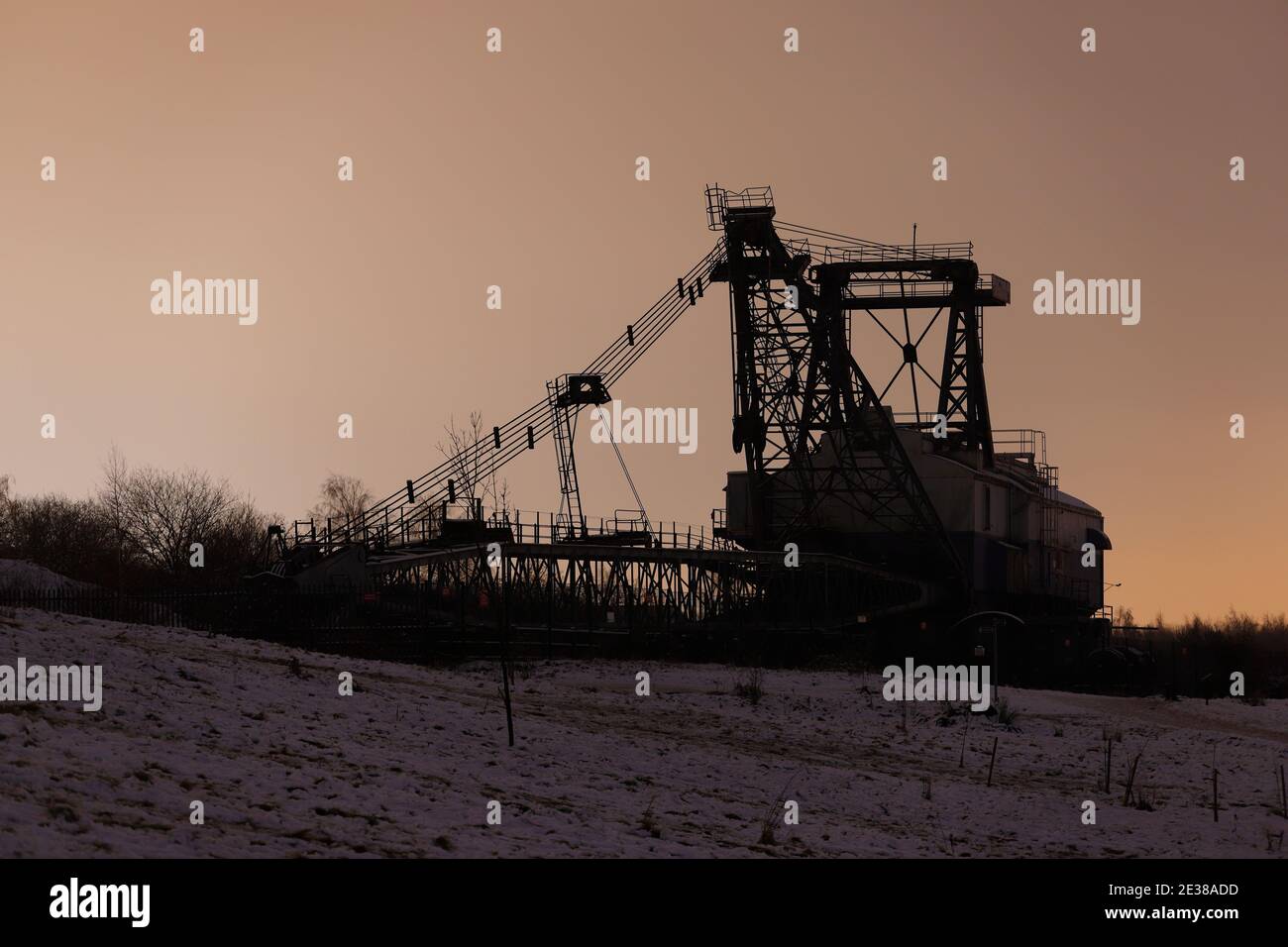 A Ruston Bucyrus Walking Dragline Bucyrus Erie 1150 qui a été conservé dans le parc naturel de St Aidan, anciennement le site de charbon de fonte de St Aidan (OCCS) Banque D'Images