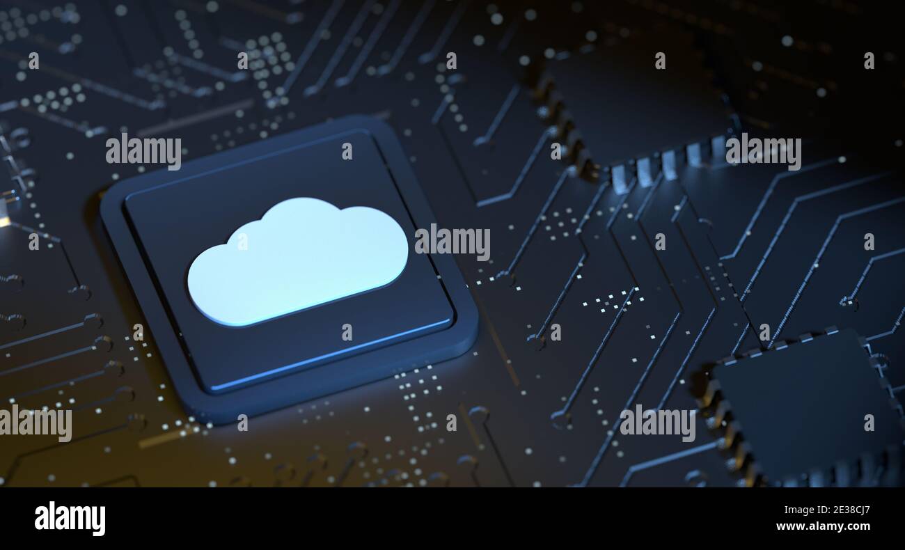 Technologie de Cloud Computing, innovation, futuriste, cybersécurité, informations chiffrées sur Internet Banque D'Images