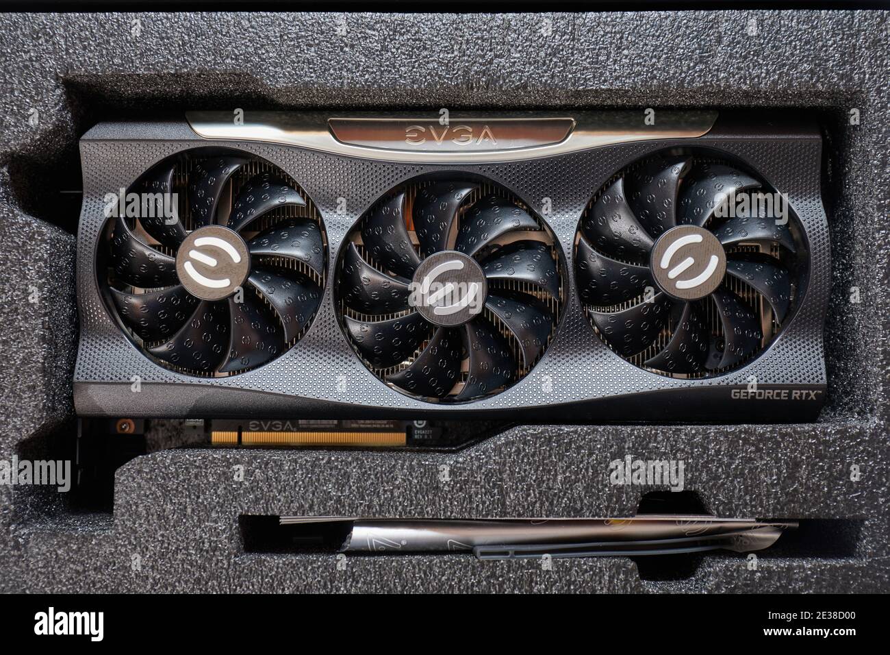 Ecran GPU EVGA GeForce RTX 3090 Nvidia Banque D'Images