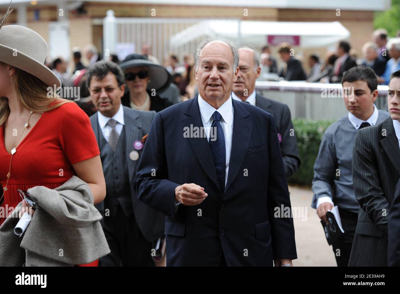Son Altesse l'Aga Khan assiste à la 89e édition du prix Qatar Arc de Triomphe à l'hippodrome de Longchamp le 3 octobre 2010 à Paris, France. Photo de Nicolas Gouhier/ABACAPRESS.COM Banque D'Images