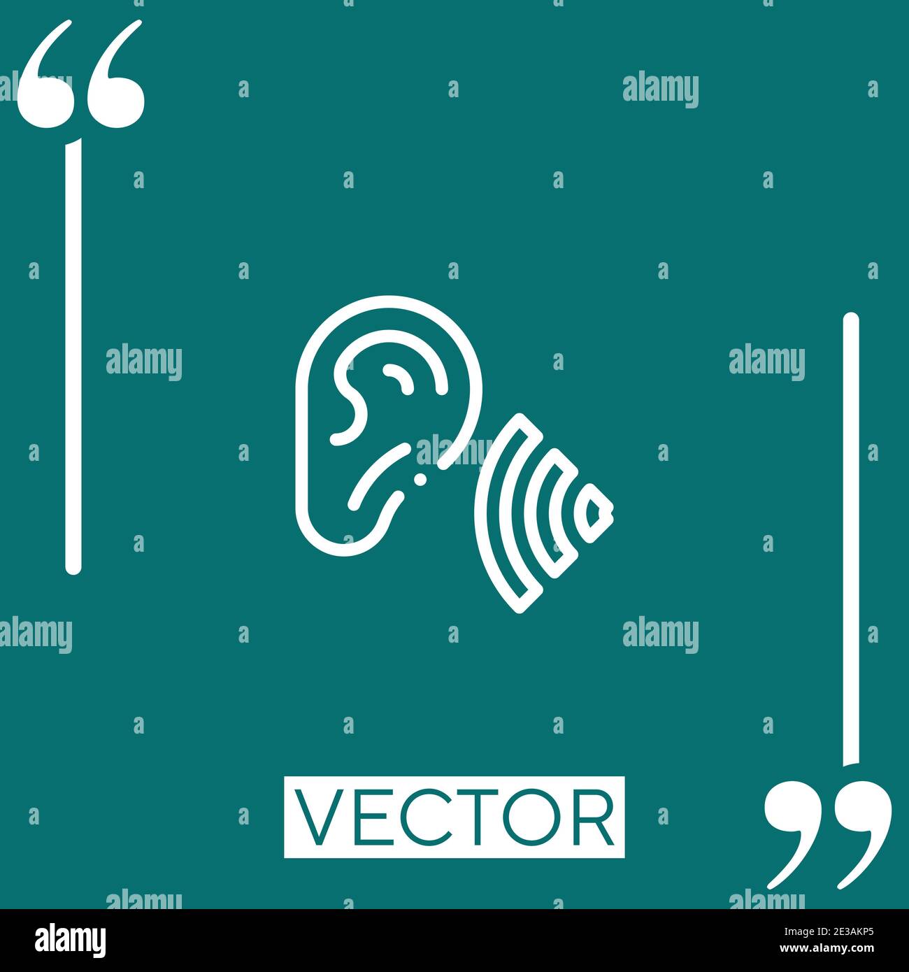 Écouter activement icône vecteur icône linéaire. Ligne avec contour modifiable Illustration de Vecteur