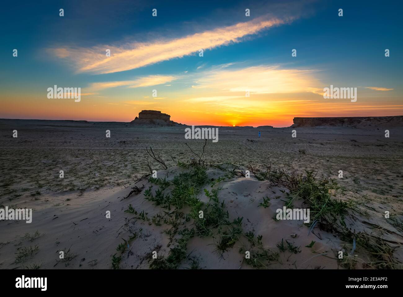 Magnifique paysage désertique près d'Al Salar Arabie Saoudite. Banque D'Images