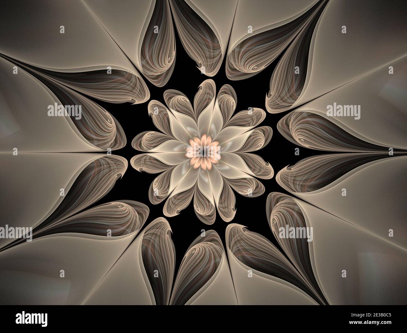 Flame Fractal - conception de fleurs Banque D'Images