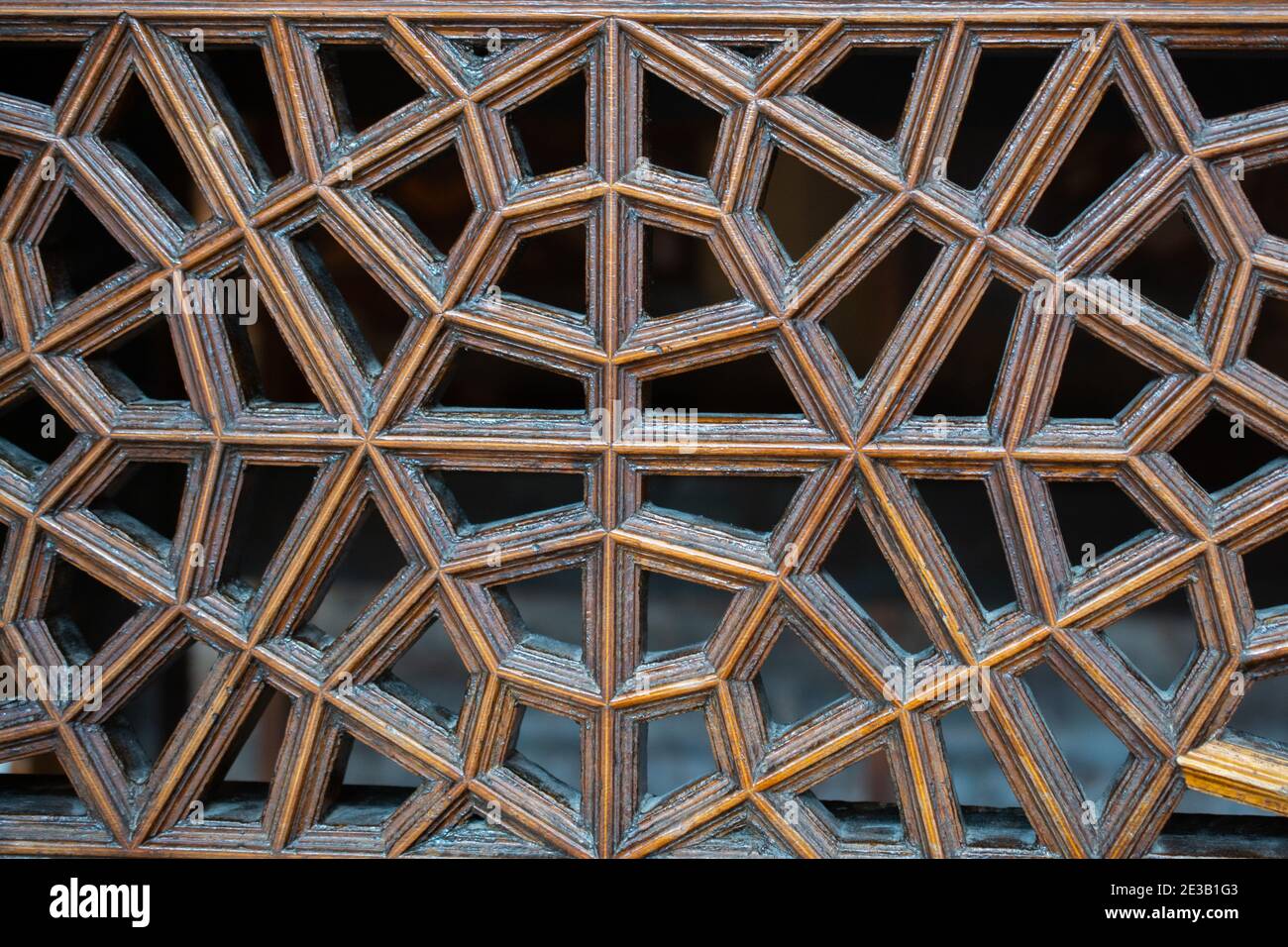 Plan horizontal d'art géométrique sur bois Banque D'Images