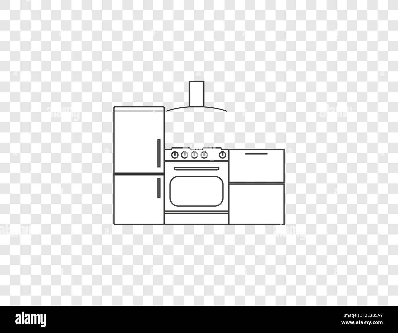 Cuisine, nourriture, icône de cuisine. Illustration vectorielle, conception plate. Illustration de Vecteur