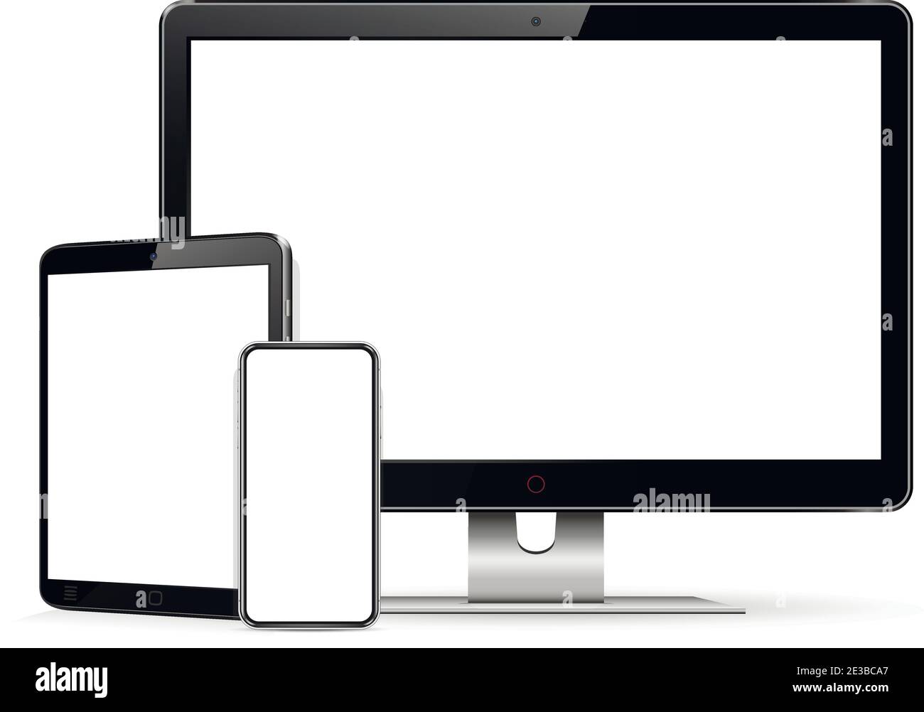 Écran d'ordinateur, tablette, téléphone Illustration de Vecteur
