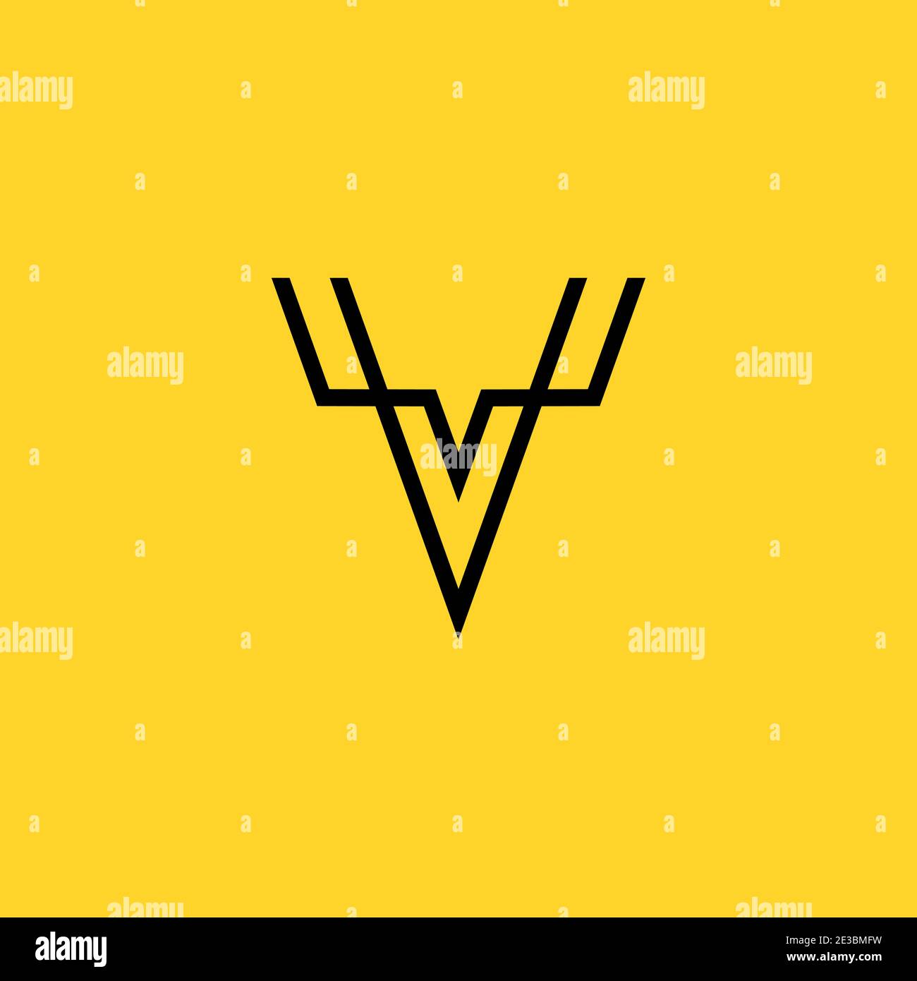 Modern Letter W WW Monogram Line logo Vector Template convient aux vêtements,  à la marque personnelle, à l'identité de la marque de mode Image  Vectorielle Stock - Alamy