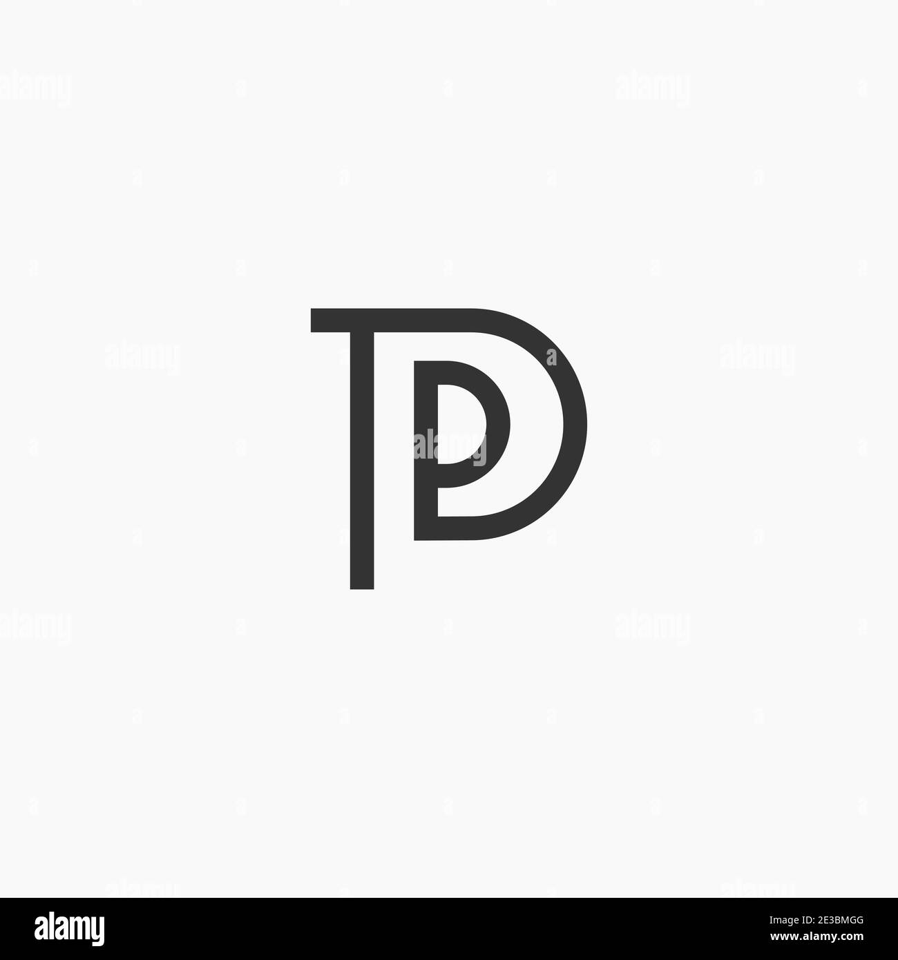 Modèle vectoriel de logo de monogramme linéaire lettre P PP adapté à marque personnelle ou entreprise technologique Illustration de Vecteur