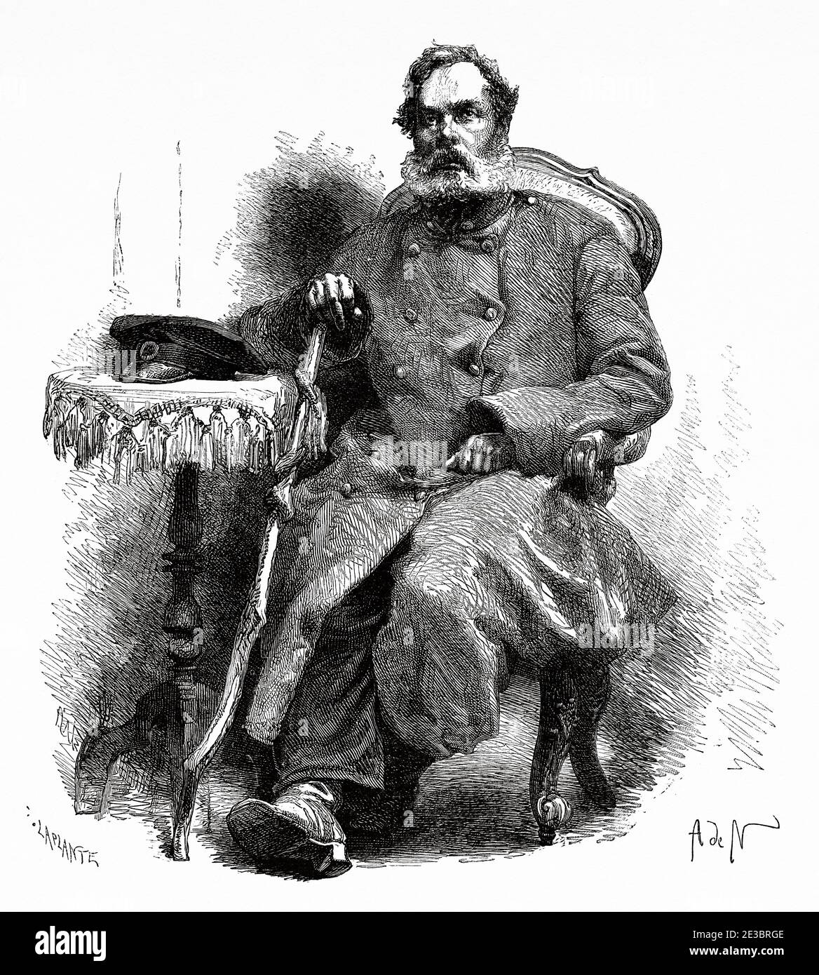 Le mystérieux prisonnier Solovetsky, Nicolas Ilyin, Russie. Ancienne illustration de gravure, Voyage à la Russie libre 1869 par William Hepworth Dixon Banque D'Images