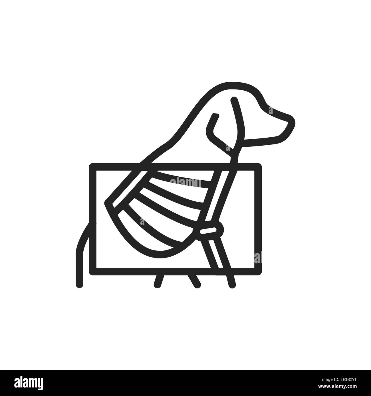 Icône de ligne noire de tramage radiographique. Elément vectoriel isolé. Pictogramme de contour pour la page Web, l'application mobile, la promotion. Illustration de Vecteur