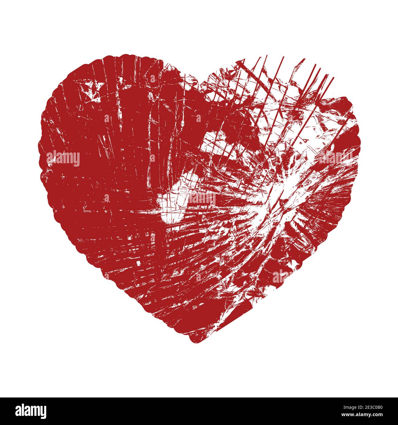 Cœur brisé de la Saint-Valentin Illustration de Vecteur