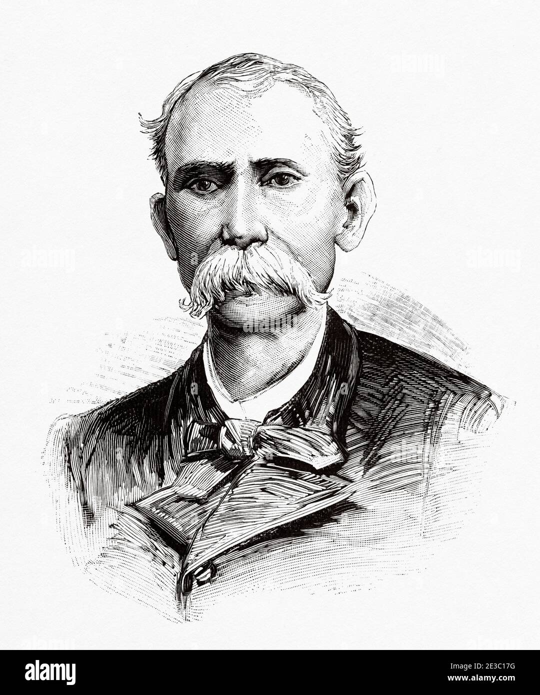 Chefs révolutionnaires à Cuba. Maximo Gomez Baez (1836 - 1905) était une armée dominicaine de la guerre de dix ans et général en chef des troupes révolutionnaires cubaines dans la guerre d'indépendance de Cuba. Cuba. De la Ilustracion Española y Americana 1895 Banque D'Images