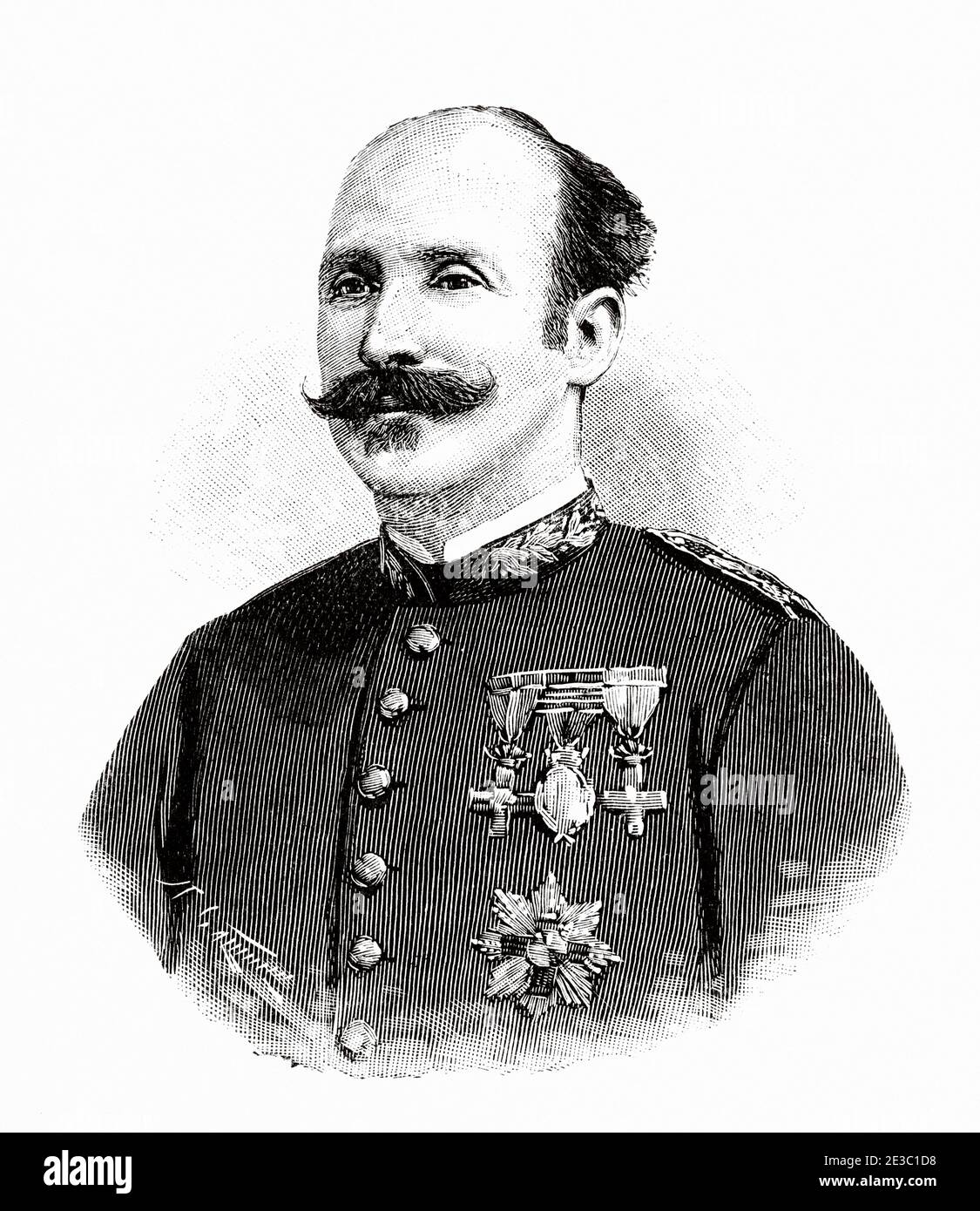 Ramon Moros y Palacin, médecin-hygiéniste en espagnol à l'hôpital militaire de Santiago de Cuba. De la Ilustracion Española y Americana 1895 Banque D'Images