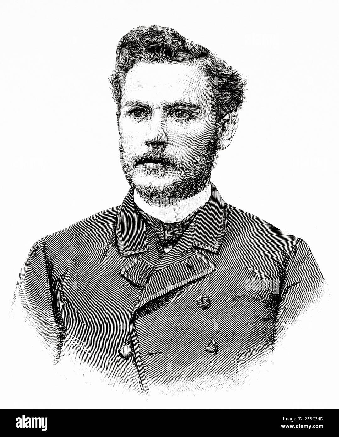 Portrait de Rafael Anselmo Jose Yglesias Castro (San José 1861 - 1924) était un homme politique, homme d'affaires et marchand costaricain, président du Costa Rica de 1894 à 1902. Illustration gravée de la Ilustracion Española y Americana datant du XIXe siècle 1894 Banque D'Images