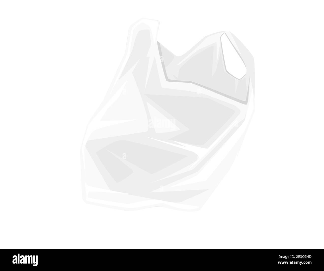 Sac en plastique blanc utilisé sac jetable pour les ordures ou les achats illustration vectorielle sur fond blanc Illustration de Vecteur
