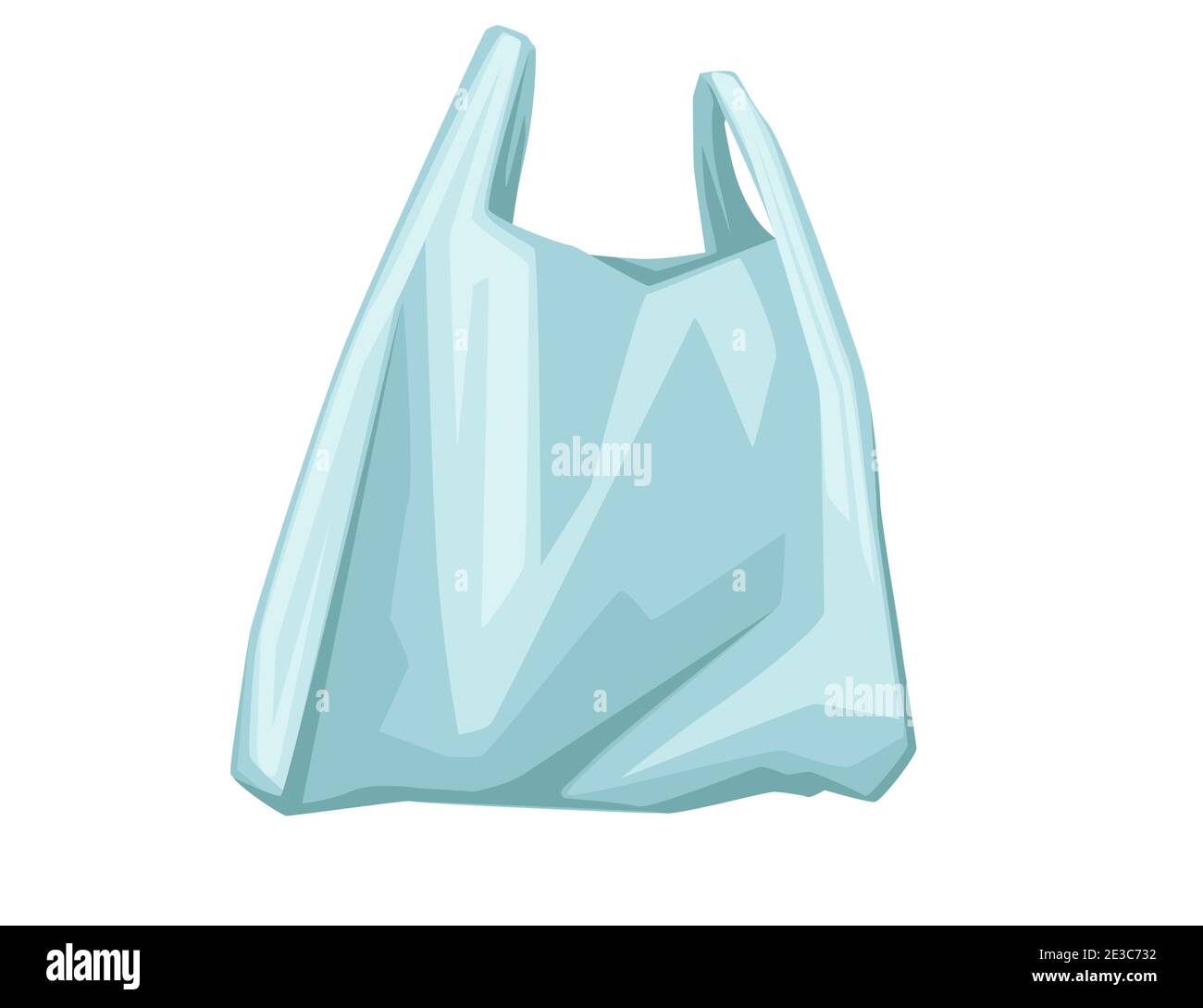 Sac plastique bleu utilisé sac jetable pour les ordures ou les achats  illustration vectorielle sur fond blanc Image Vectorielle Stock - Alamy