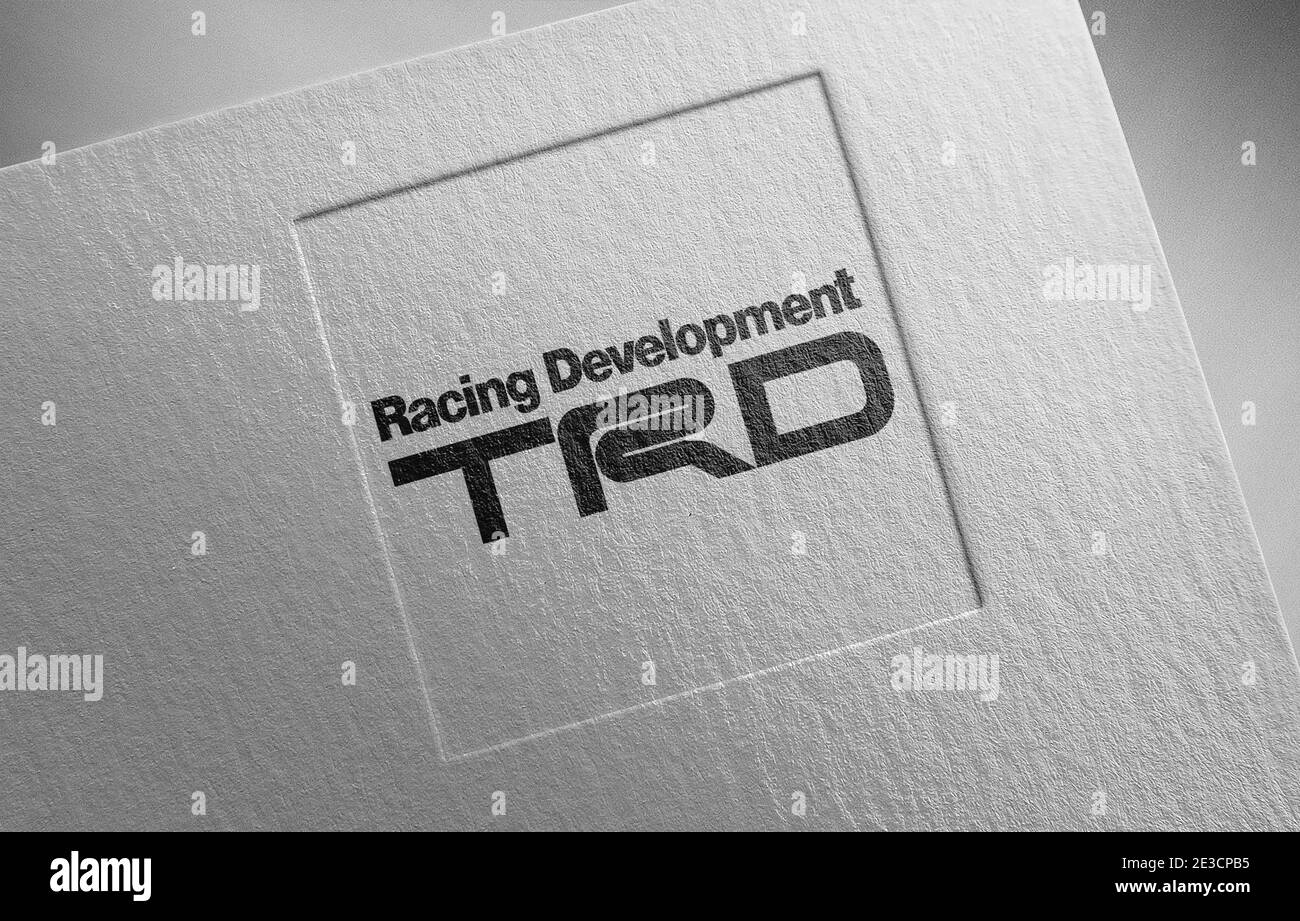 illustration de la texture en papier du logo trd racing Banque D'Images