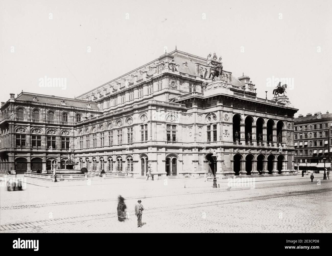 Photographie ancienne du XIXe siècle : l'Opéra national de Vienne est un opéra et une compagnie d'opéra basée à Vienne, en Autriche. Banque D'Images