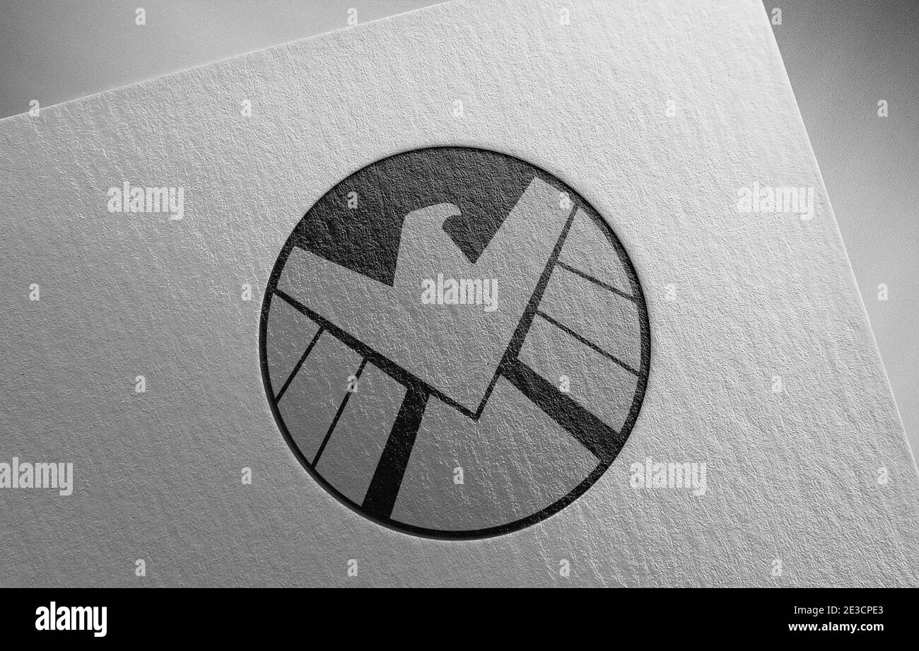 illustration de la texture du papier du logo de protection Banque D'Images