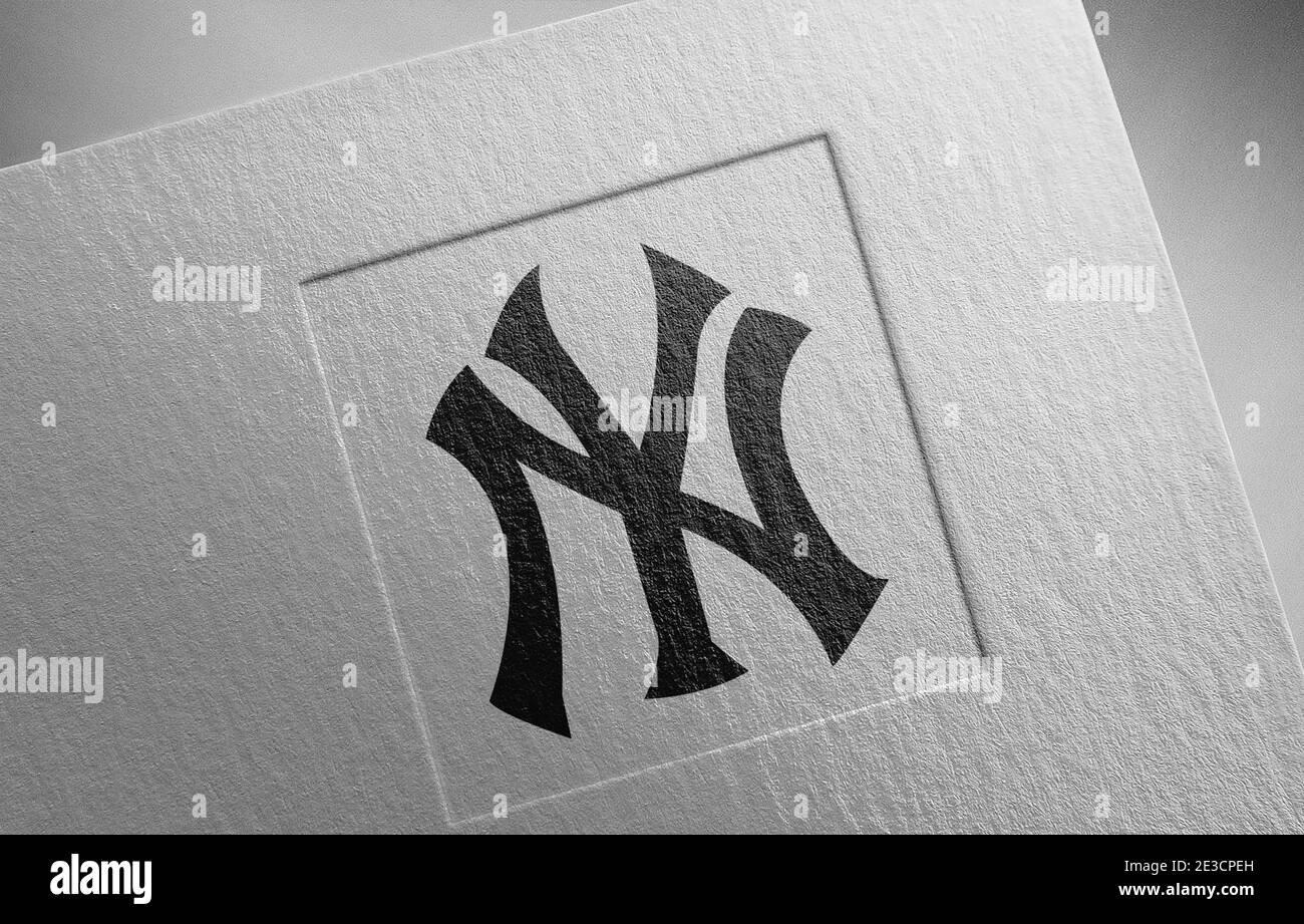 illustration de la texture en papier du logo new york yankees Banque D'Images