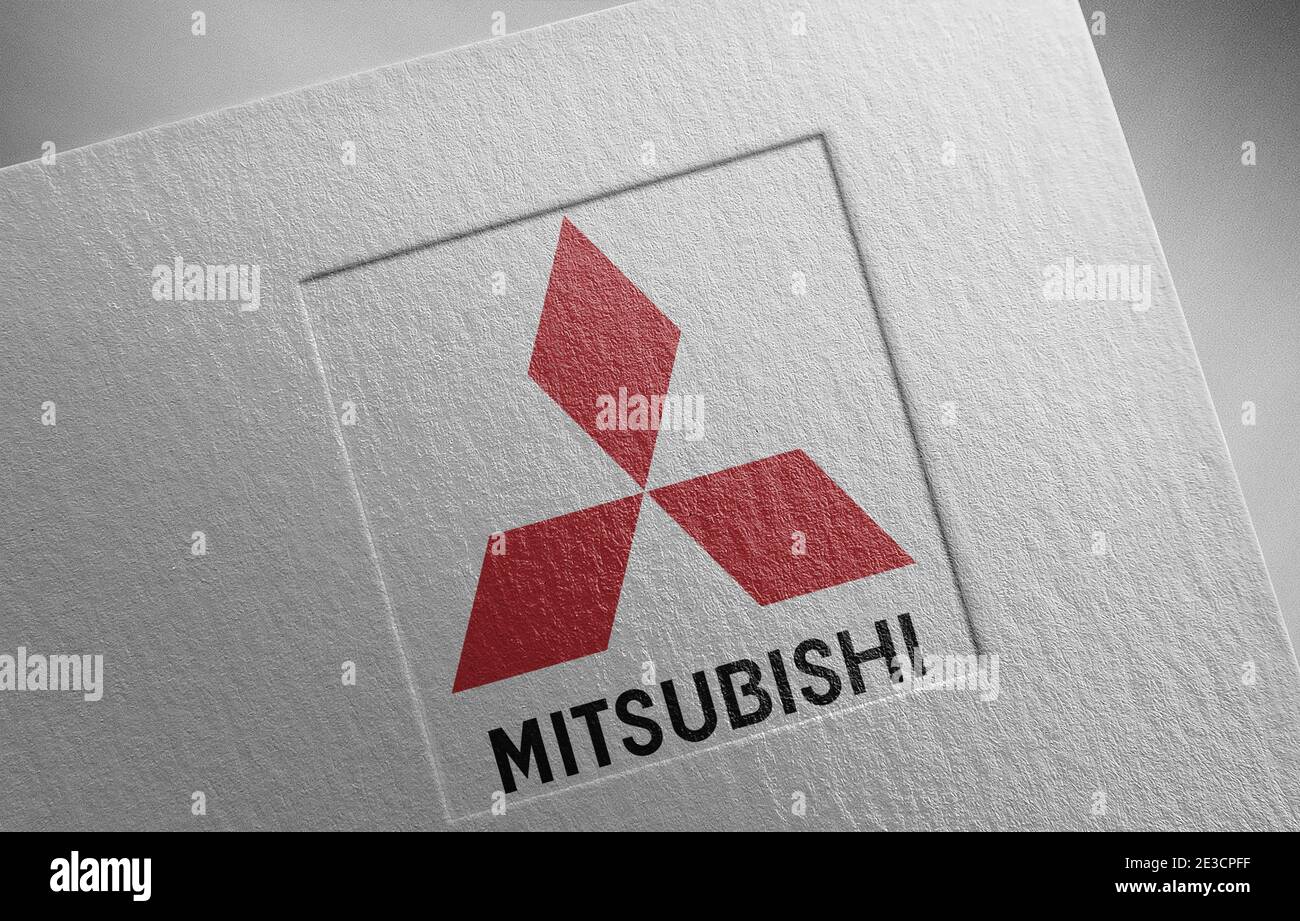 illustration de la texture du papier du logo mitsubishi Banque D'Images