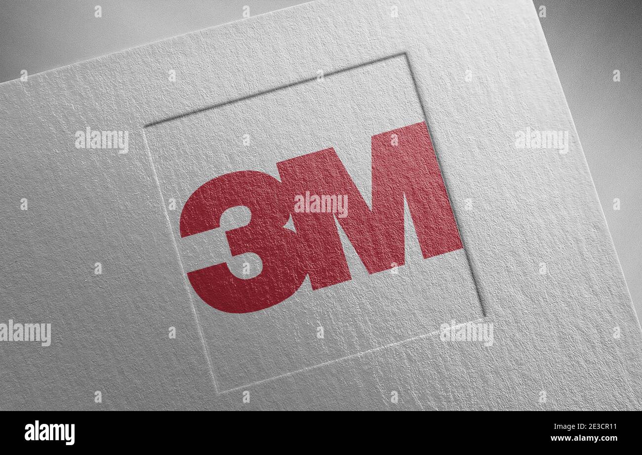 illustration de la texture du papier du logo 3m Banque D'Images