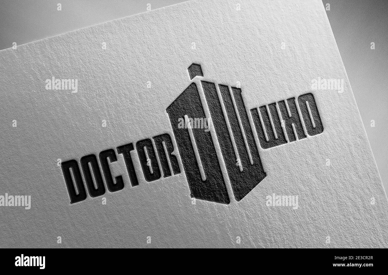illustration de la texture du papier du logo doctor who Banque D'Images