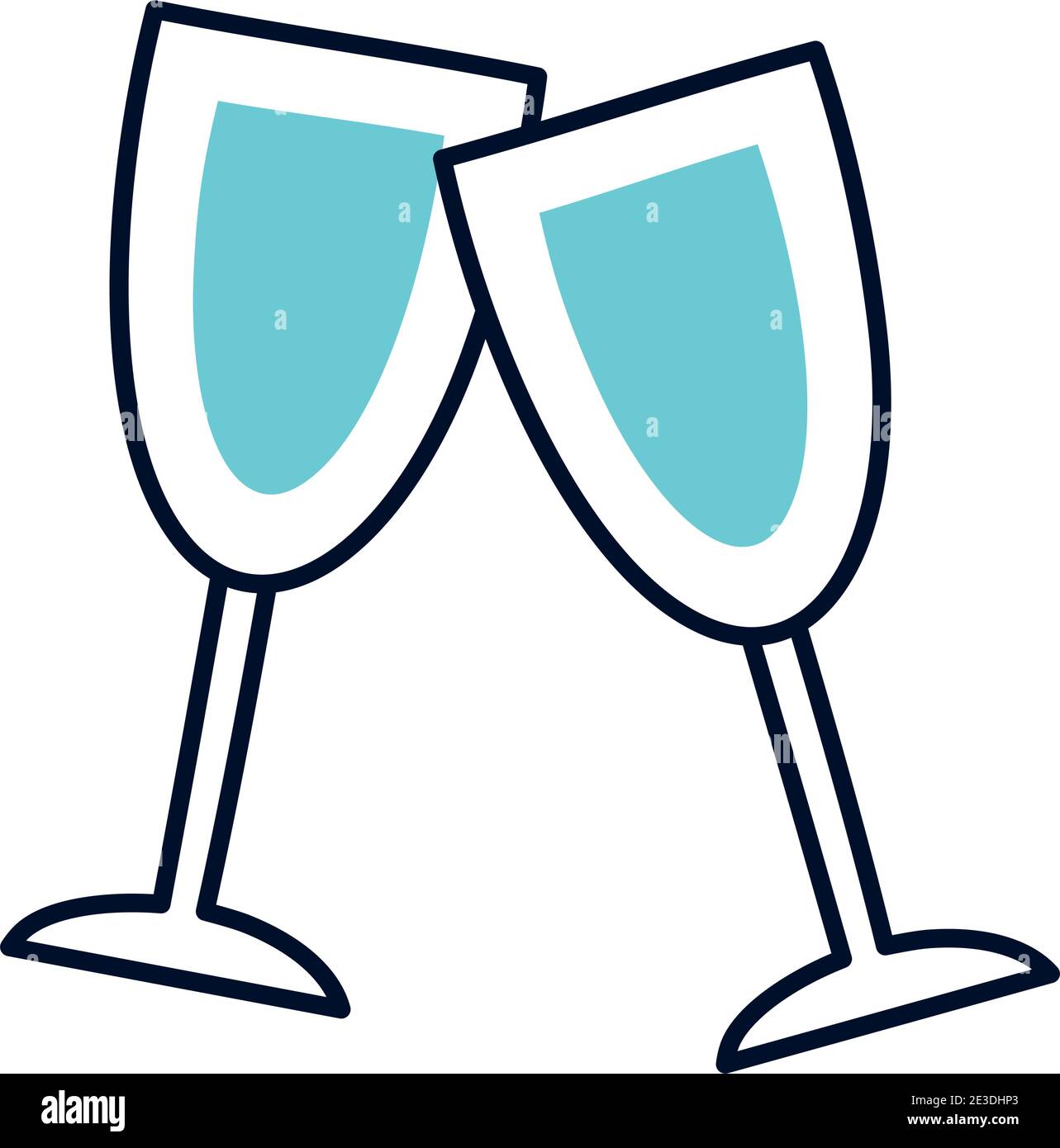 Coupe de champagne, alcool bar boisson liquide thème illustration  vectorielle Image Vectorielle Stock - Alamy