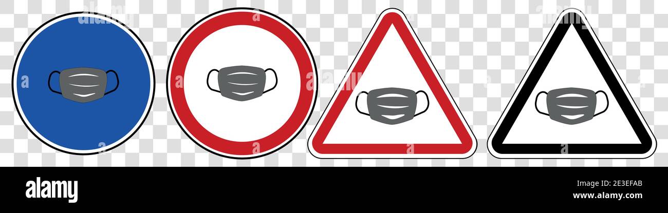 Portez un ensemble d'affiches vectorielles en forme de masque transparent Illustration de Vecteur