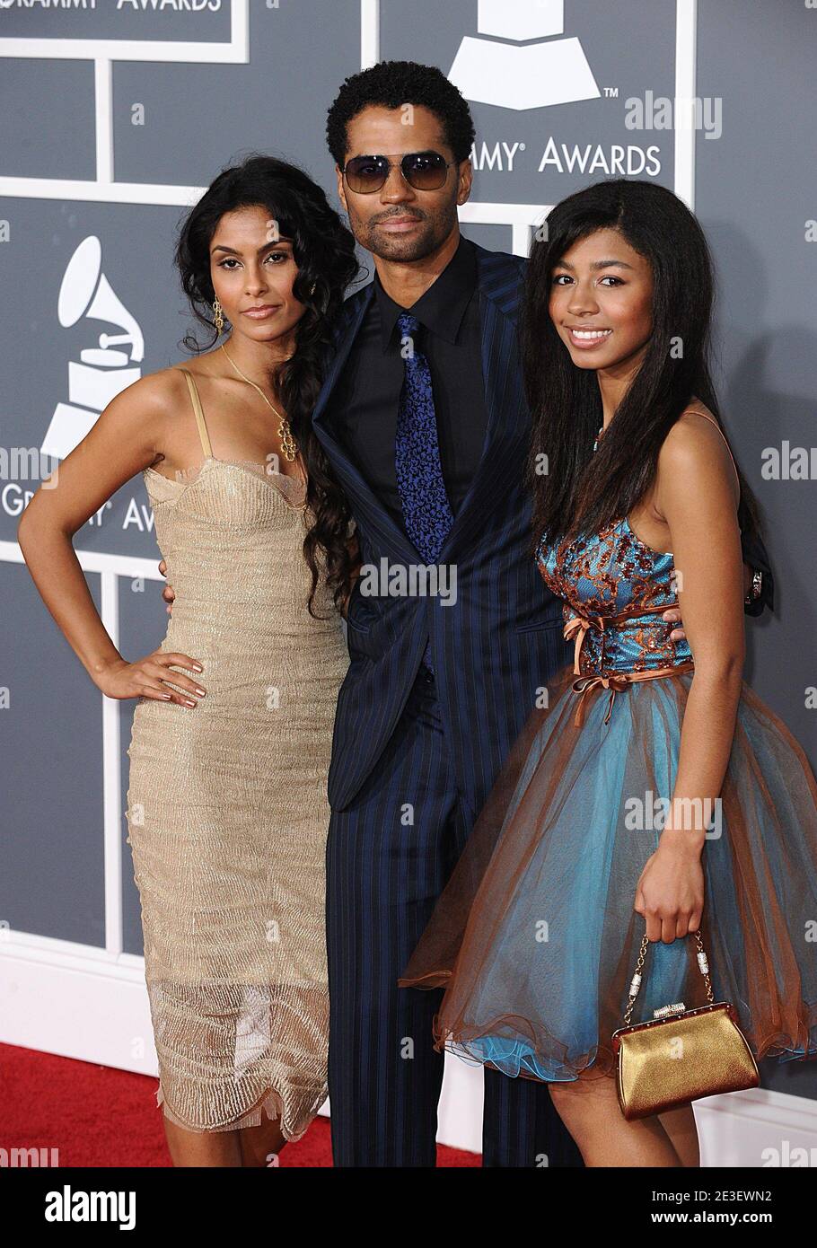 Eric Benet, Manuela Testolini (à gauche) et sa fille India arrivent au 51ème Grammy Awards annuel, qui s'est tenu au Staples Center de Los Angeles, CA, Etats-Unis le 8 février 2009. Photo de Lionel Hahn/ABACAPRESS.COM Banque D'Images