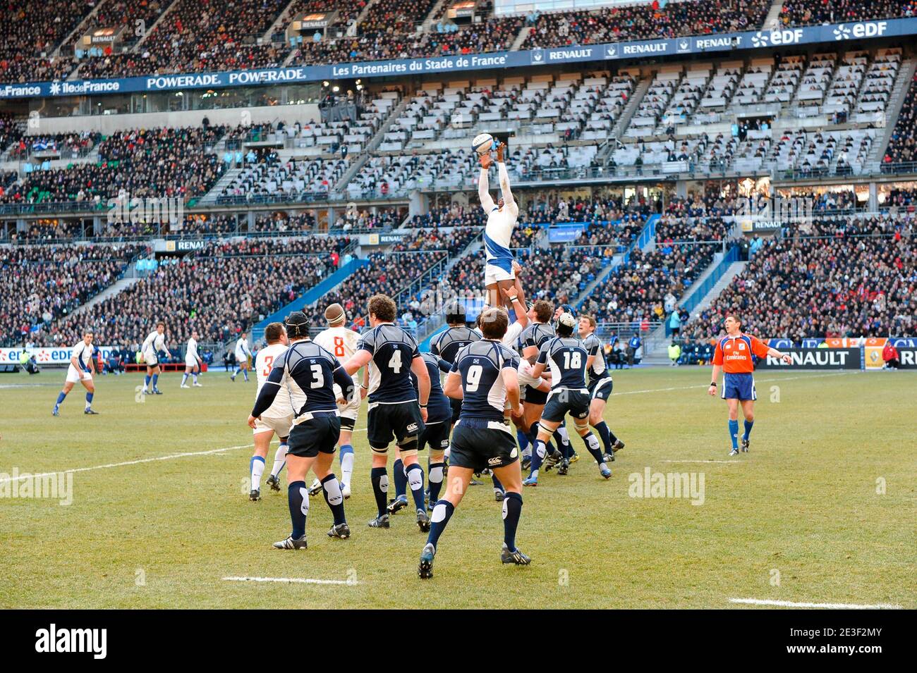 Illustration lors du championnat RBS six Nations 2009 Rugby Union, France contre Ecosse au Stade de France à Saint-Denis près de Paris, France le 14 février 2009. La France remporte le 22-13.photo par Henri Szwarc/ABACAPRESS.COM Banque D'Images